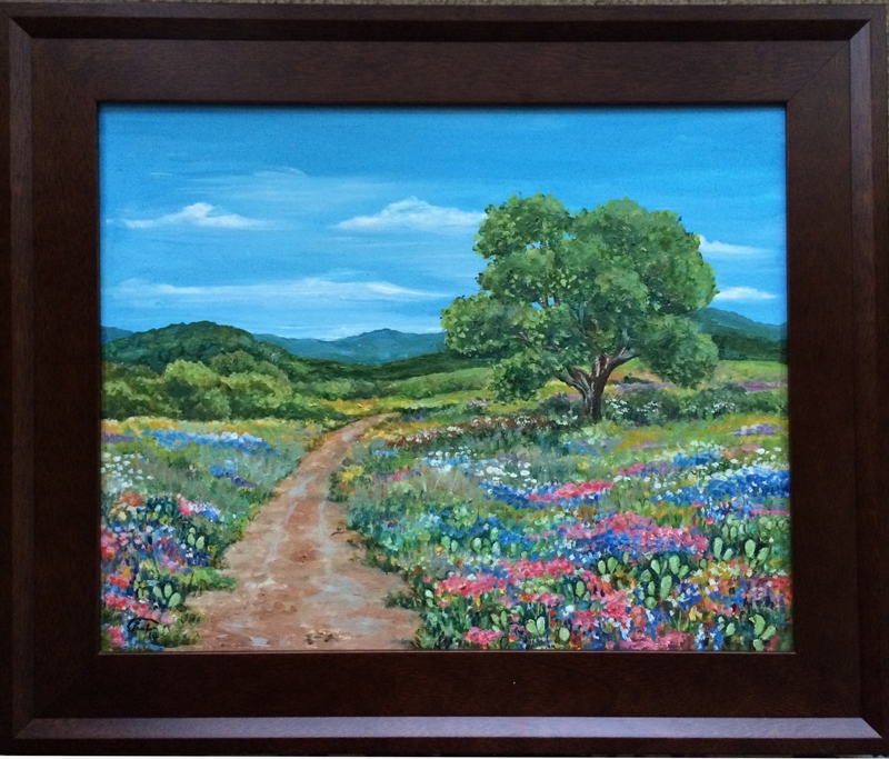 Wildflowers on Dirt Road 1 by artist Luz Curran-Gartner